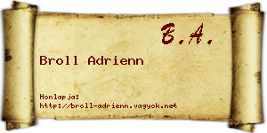 Broll Adrienn névjegykártya